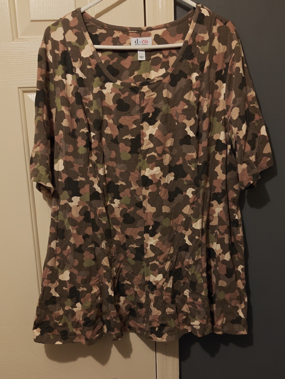 d.co Camouflage Short Sleeve Tee - Brown/Olive
